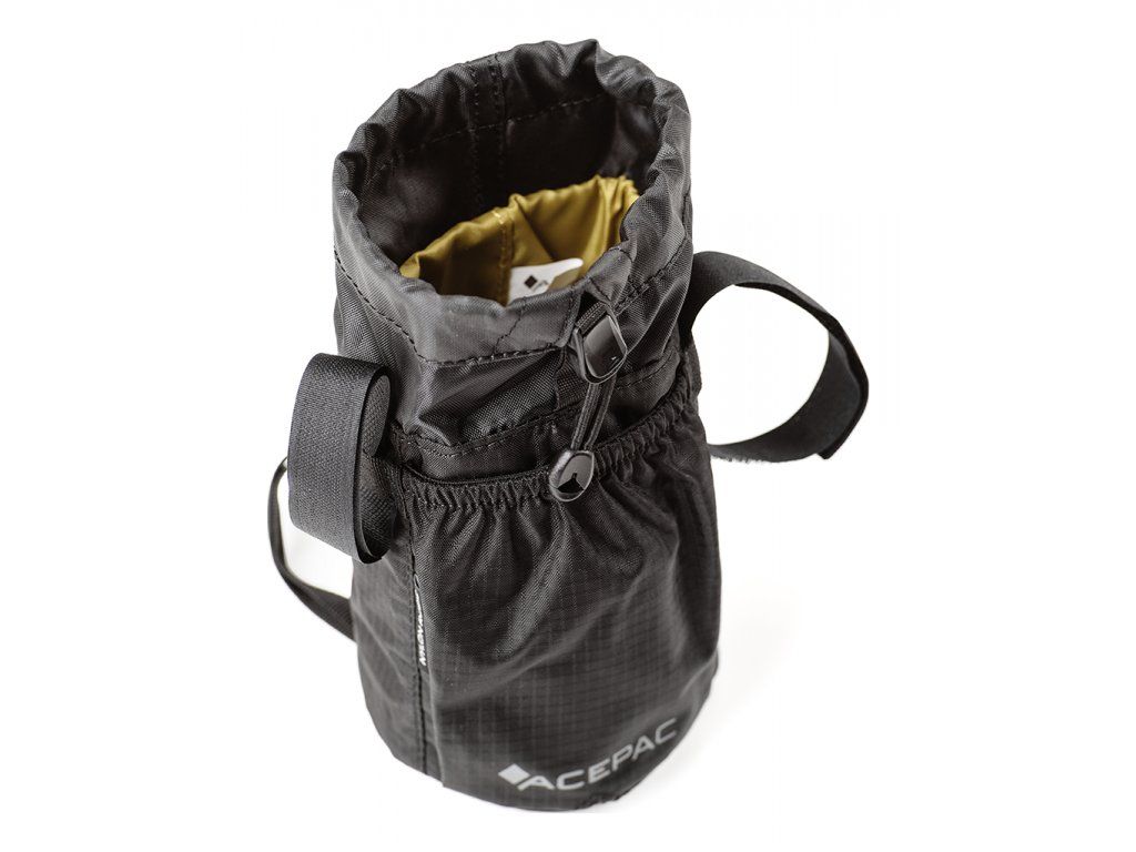 Otevřená Acepac Fat Bottle Bag MKIII se světlou podšívkou a stahovacím uzávěrem